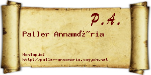 Paller Annamária névjegykártya
