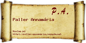 Paller Annamária névjegykártya